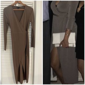 Zara Long Sleeves Wrap Dress Size L